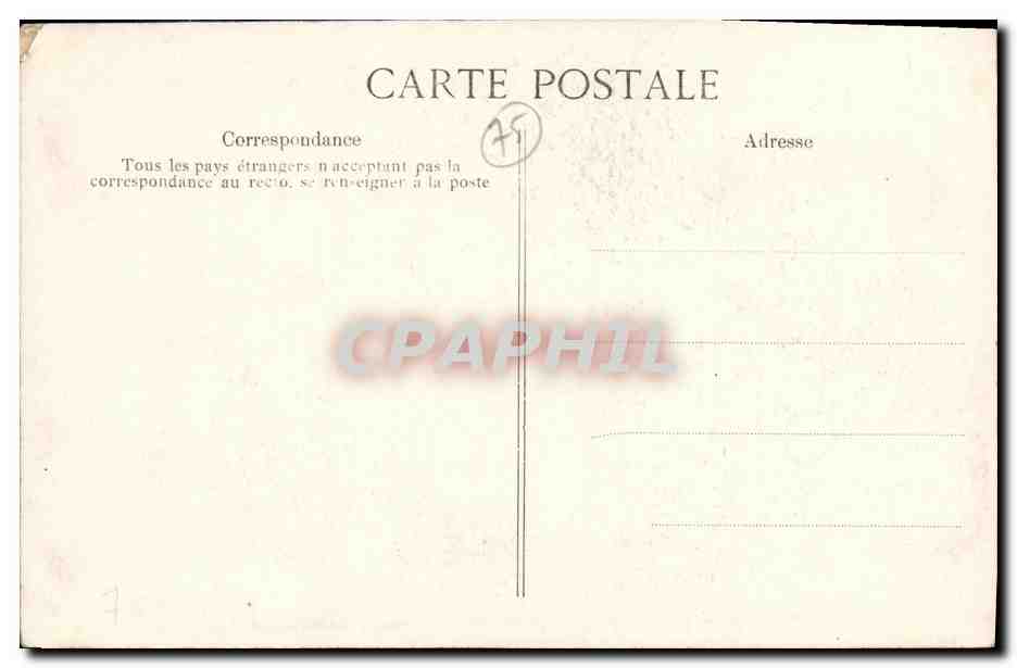 CPA Courbevoie Les Quais Inondations Janvier 1910 — Rückseite