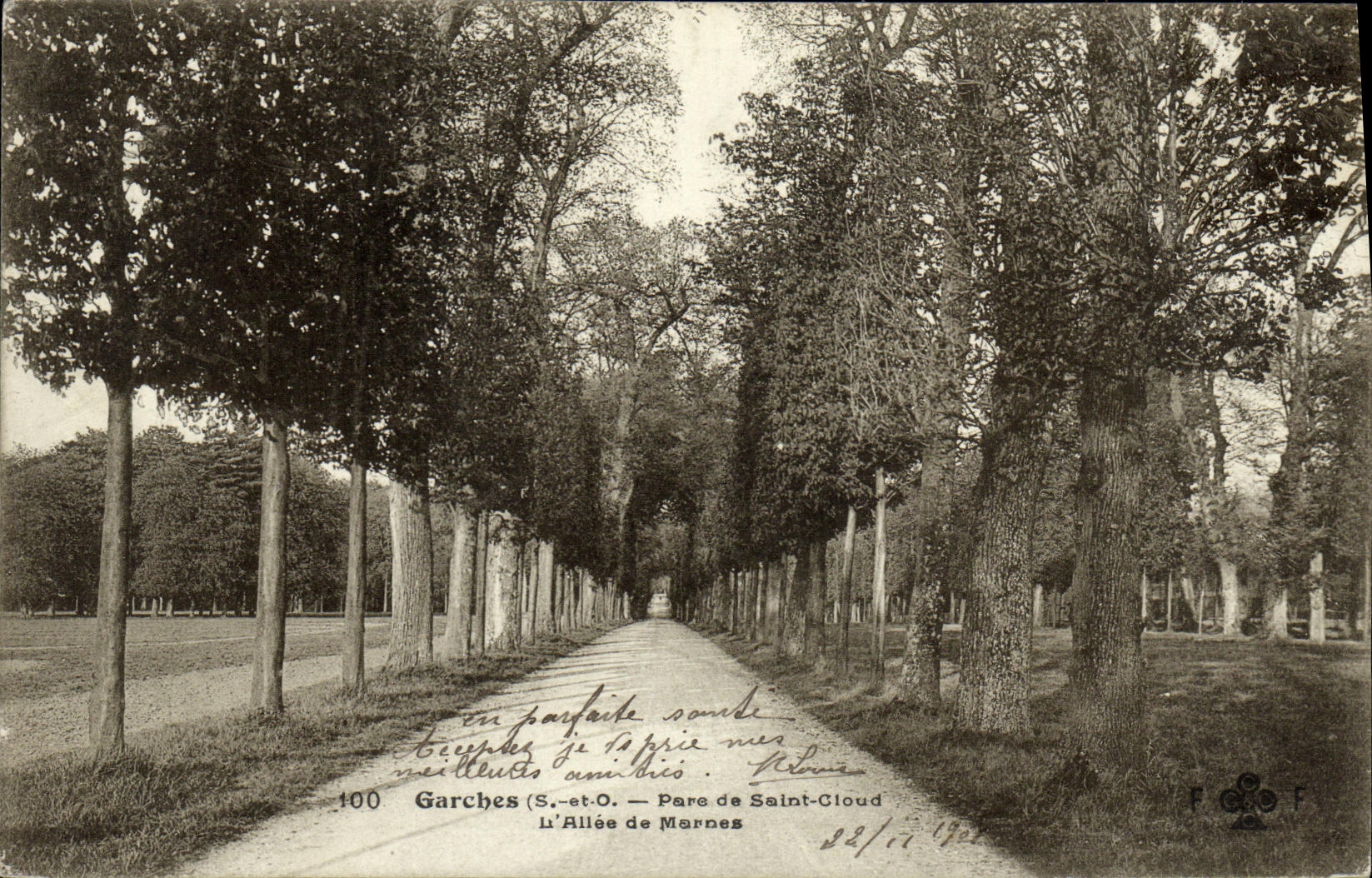 CPA Garches Parc de saint Cloud l allee de Marnes 