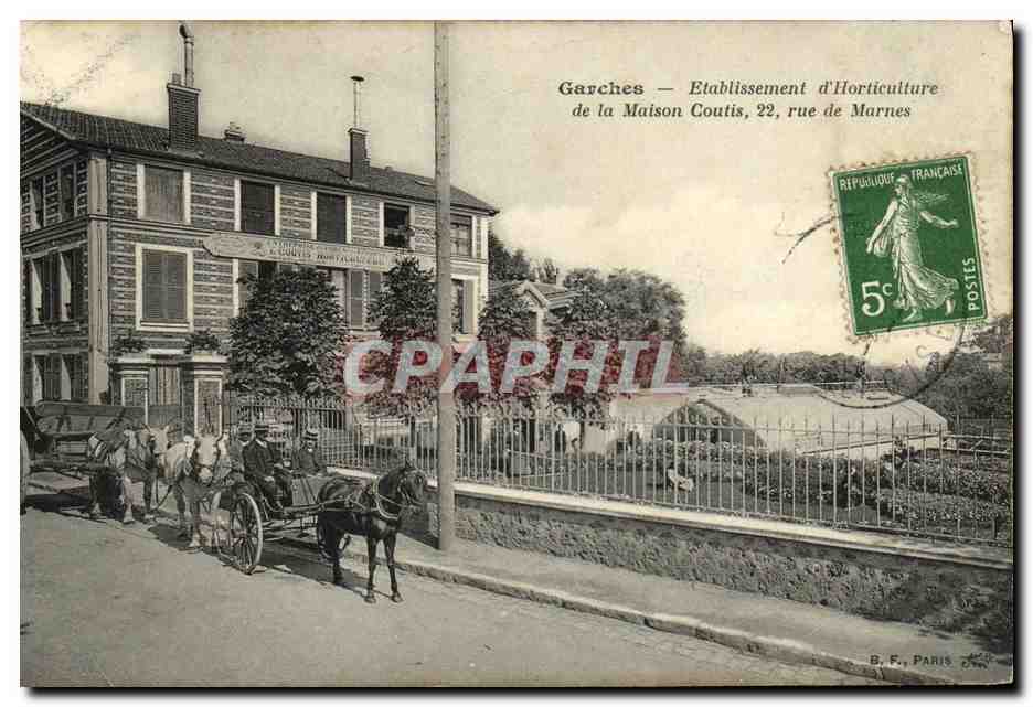 CPA Garches Etablissement d Horticuiture de la Maison Coutis rue de Marnes 