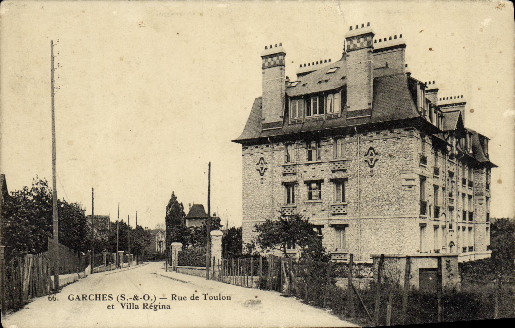 CPA Garches Rue de Toulon et Villa Regina