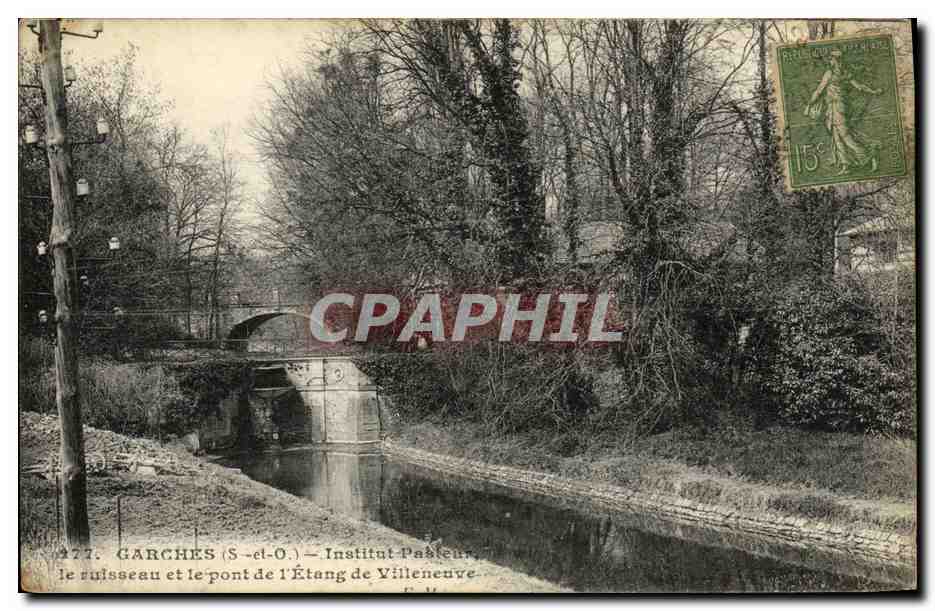 CPA Garches Institut Pasteur Le Ruisseau et le Pont de L Etang
