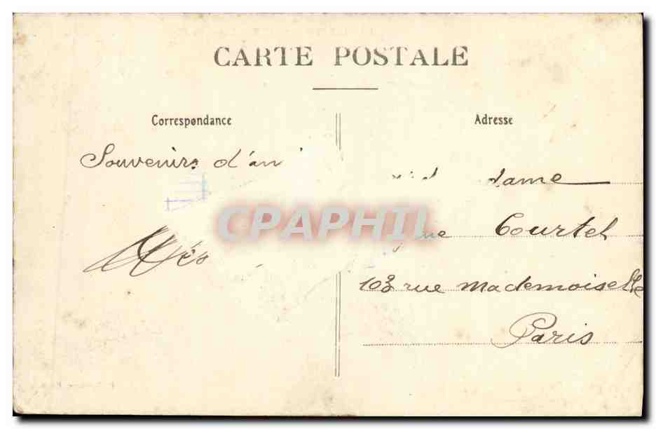 CPA Issy Les Moulineaux Ruines de L Ancien Chateau detruit en 1870 Militaria — Verso