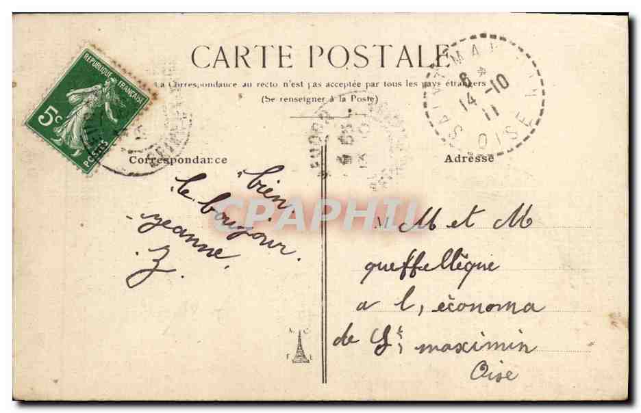 CPA Issy Les Moulineaux L usine Gevelot a la sortie des ouvriers carte toilee  — Verso