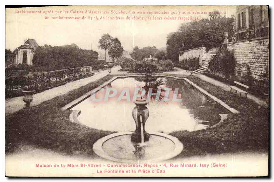 CPA Malson de la Mere St Alfred Convalescance Repos Rue Minard Issy 