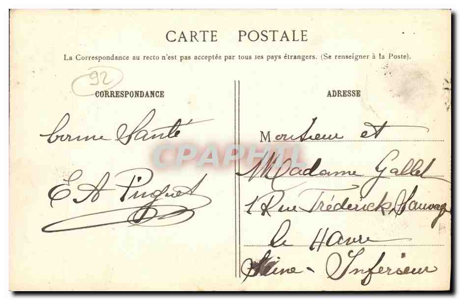 CPA Issy les Moulineaux Les Subsistances Militaires — Rückseite