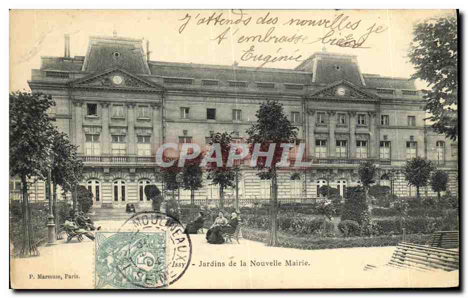 CPA Issy Jardins de la Nouvelle Mairie
