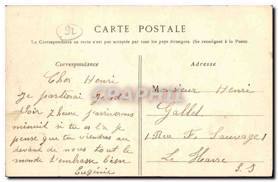 CPA Souvenir d Issy les Moulineaux — Verso