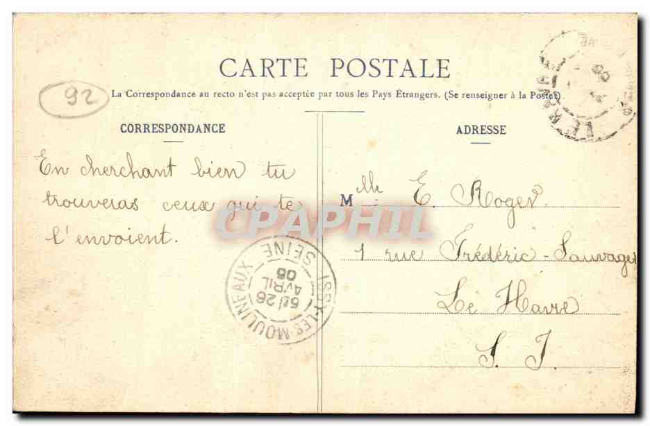 ISSY-les-MOULINEAUX — Salida de la fábrica de tabacos — G. I. — Reverso