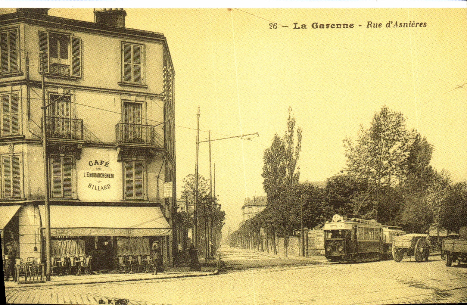 REPRO Recto verso La Garenne Rue d Asnieres Rue Kleber prise du boulevard de la Republique 