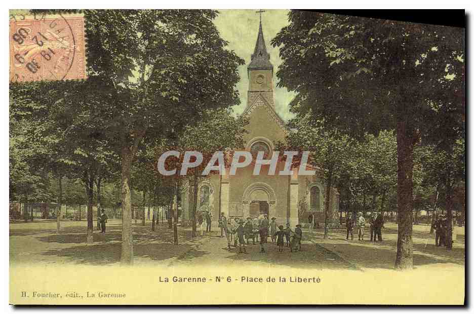 REPRO Recto verso La Garenne Boulevard de la Republique Place de la Liberte — Rückseite