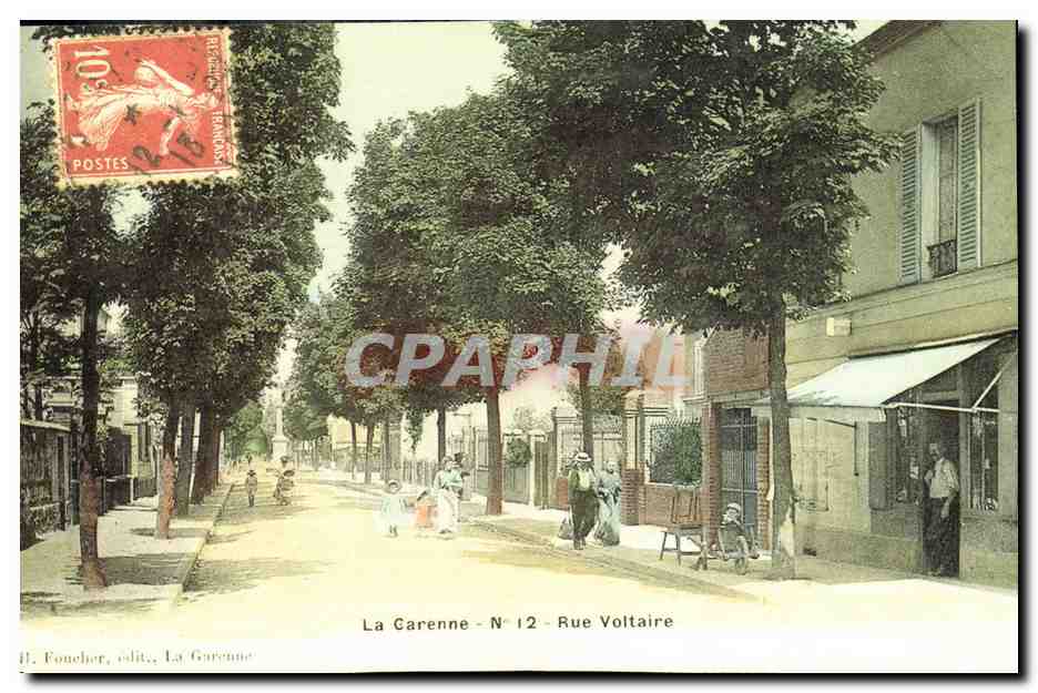 REPRO Recto verso La Garenne Rue Dumont D Urville Rue Voltaire — Rückseite