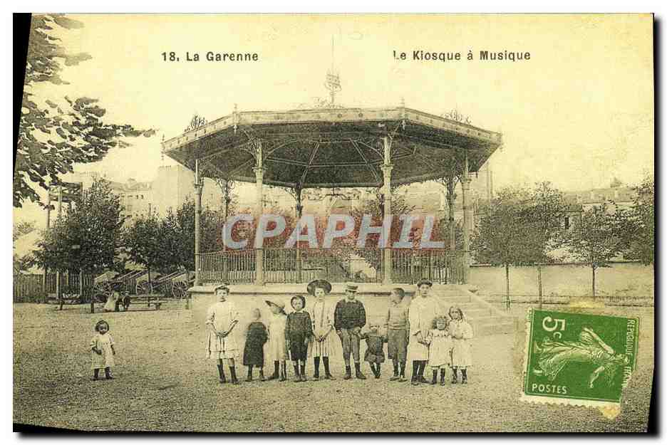 REPRO Recto verso La Garenne La Gare Le kiosque a musique — Rückseite