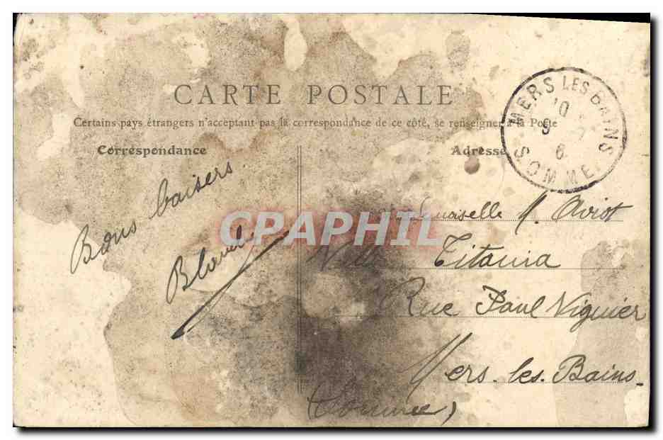 CPA Asnieres Panorama Sud — Rückseite