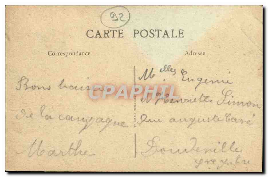 CPA Asnieres Cimetiere des Chiens  — Rückseite