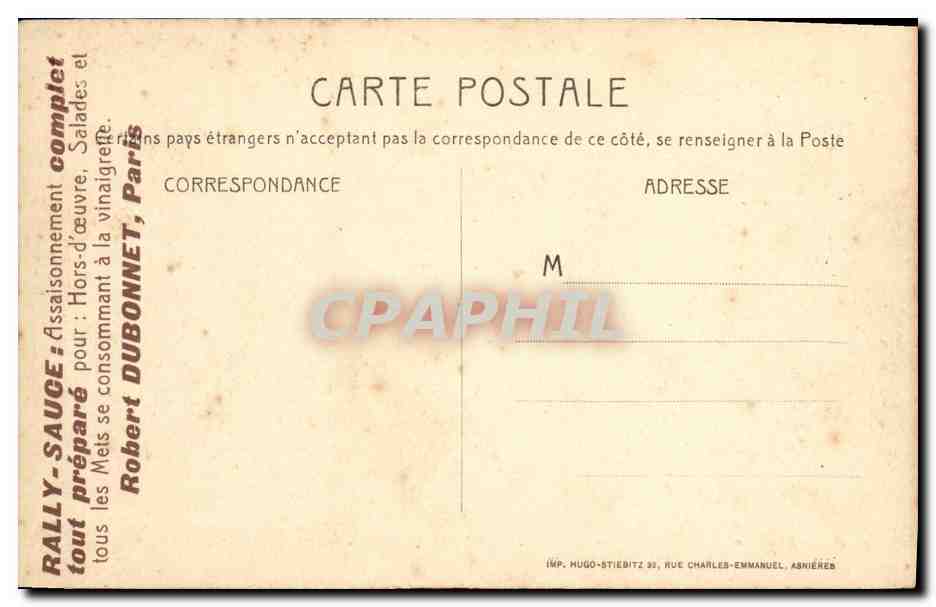 CPA Asnieres La Gare — Rückseite