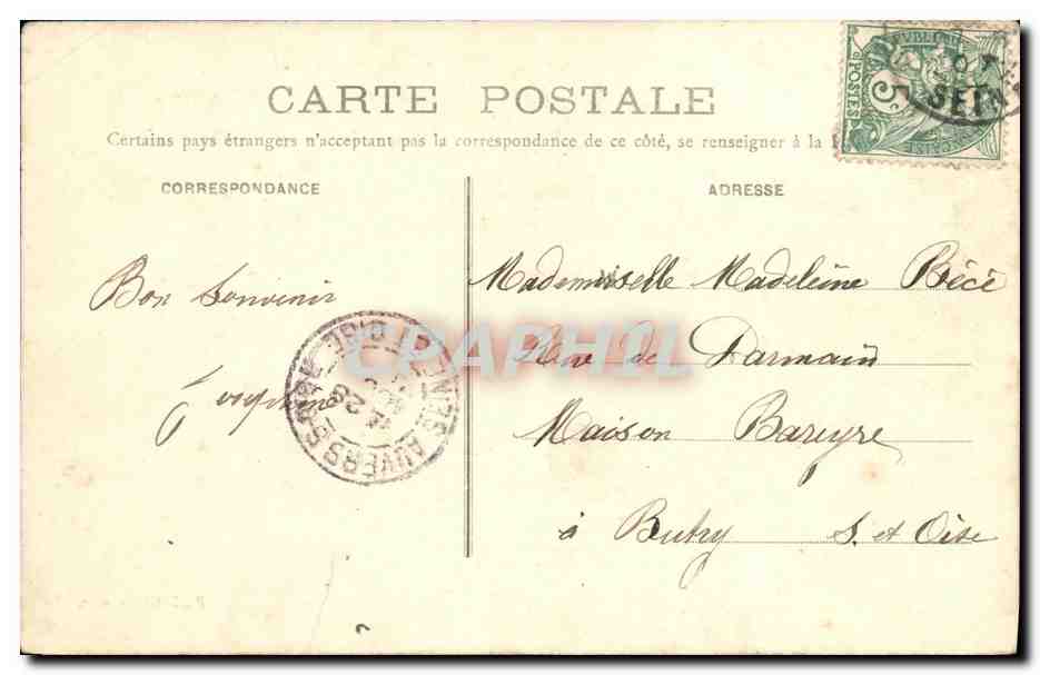CPA Asnieres Un Cion de l lle des Ravageurs — Rückseite