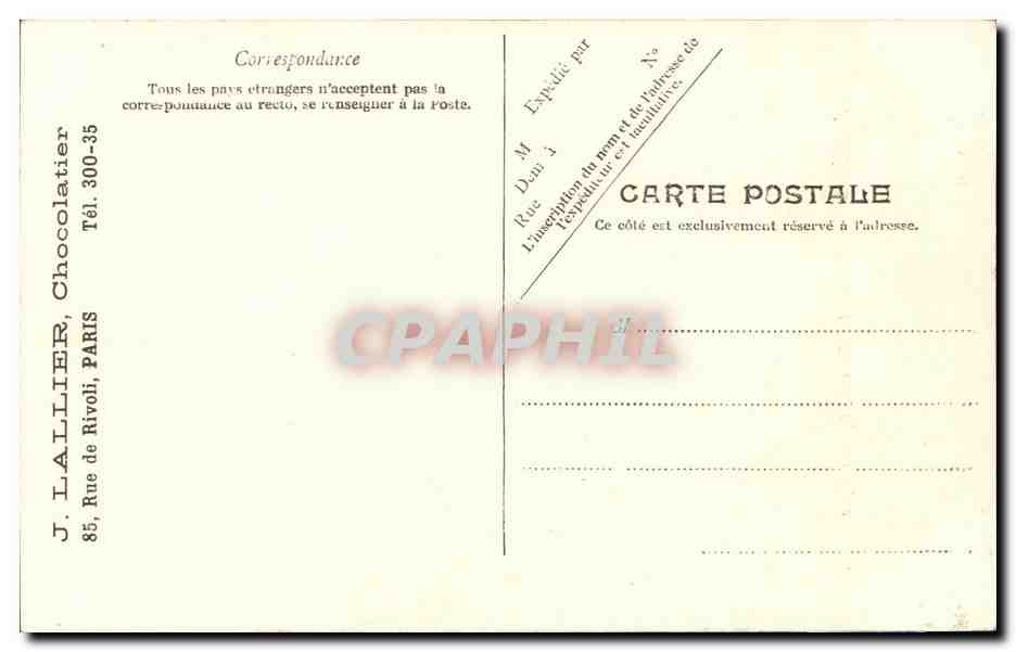 CPA Asnieres La Salle de Gymnastique — Rückseite