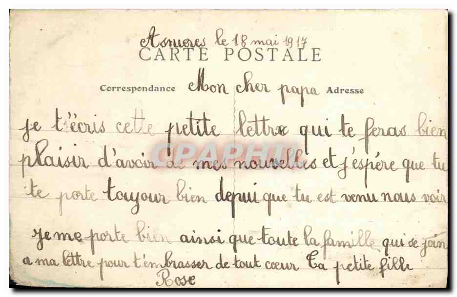 CPA Asnieres La Poste vue prise de l Hotel de Ville — Verso
