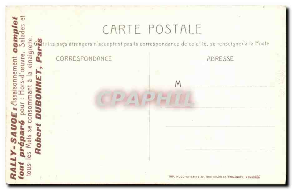 CPA Asnieres La Poste vue prise de l Hotel de Ville — Rückseite