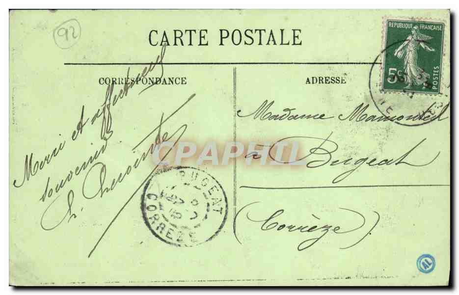 CPA Asnieres Felicite Bateau Passeur — Rückseite