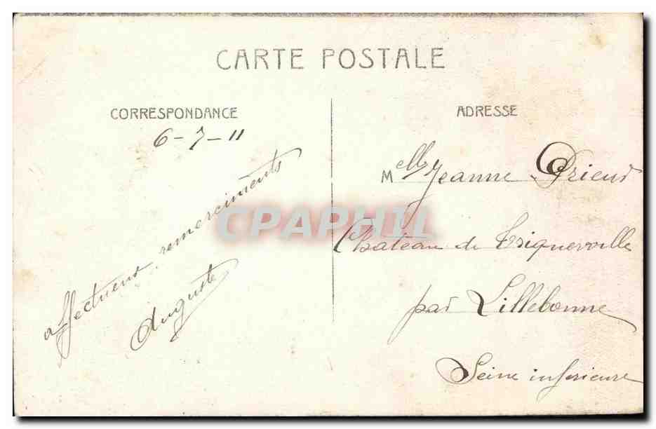 CPA Asnieres Clichy Cimetiere des Chiens Liline — Rückseite