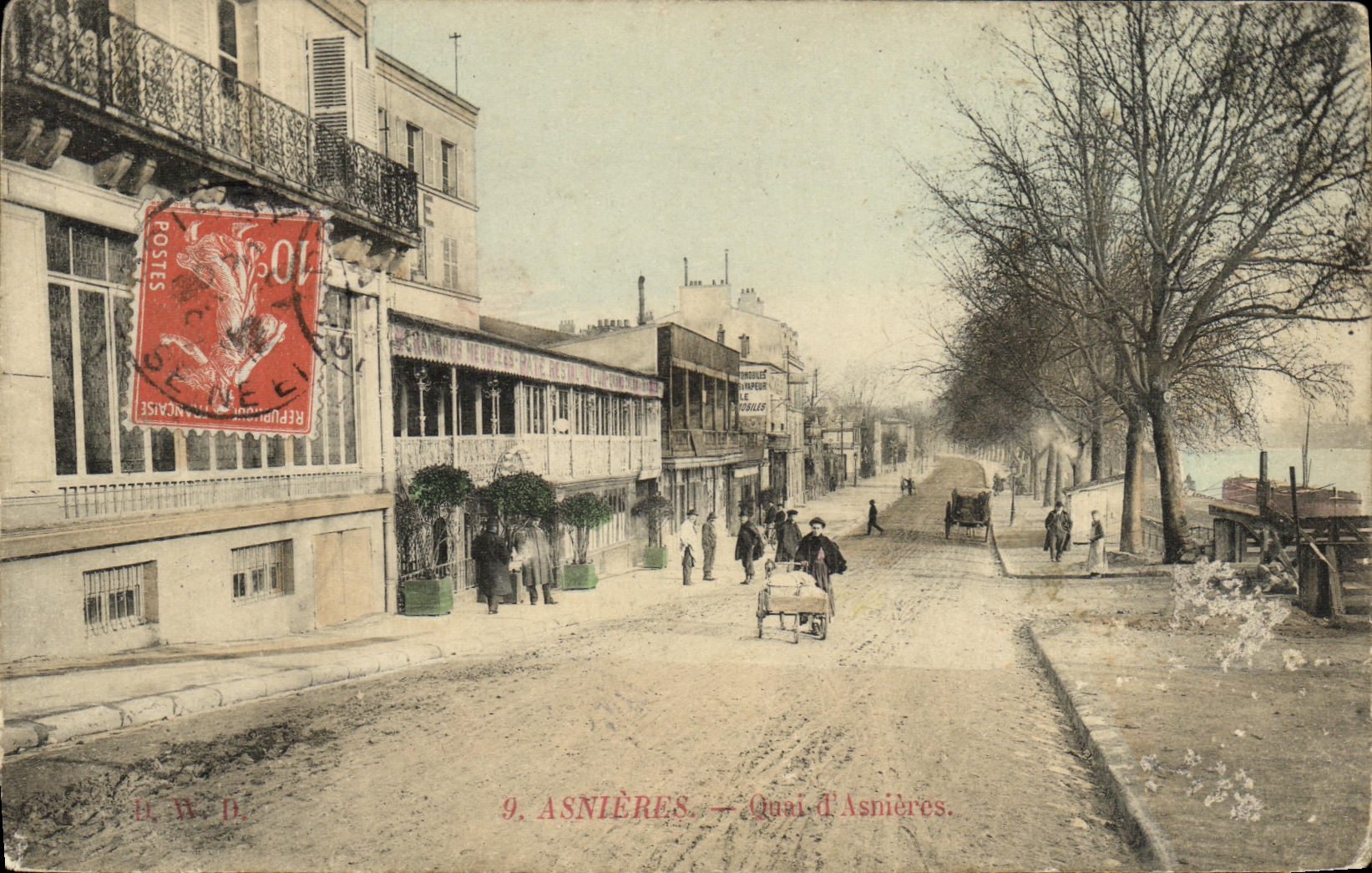 CPA Asnieres Quai d Asnieres