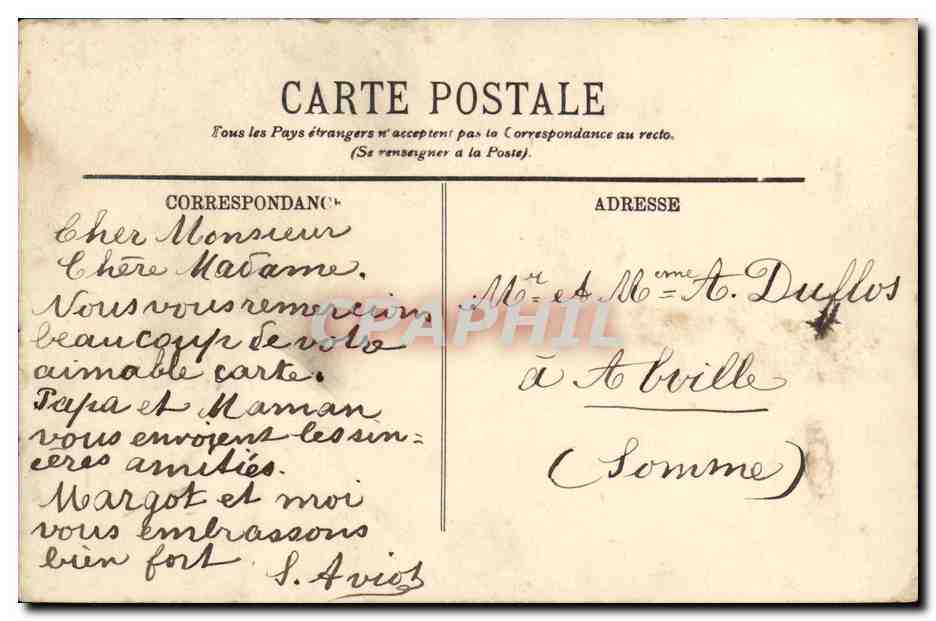 CPA Asnieres Interieur du Cimetiere des Chiens — Rückseite