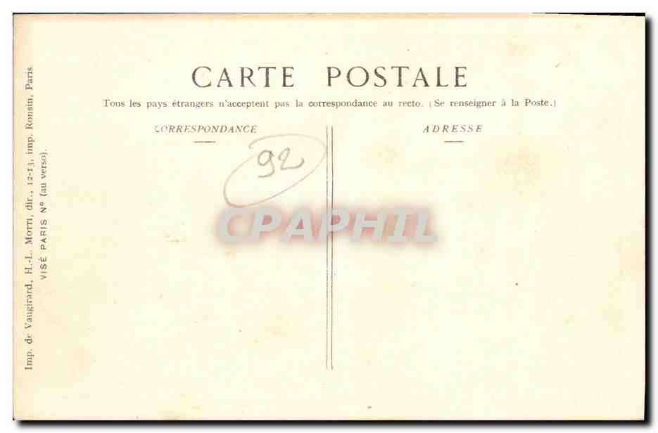 CPA Asnieres Maison bombardee par les Zeppelins Dirigeable Gendarmes — Rückseite