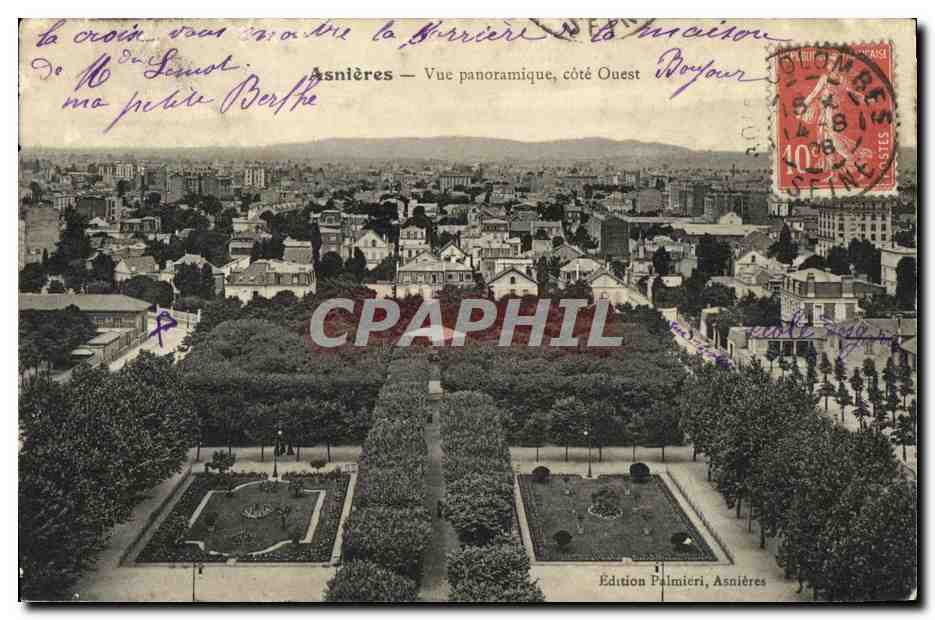 CPA Asnieres Vue Panoramique Cote Ouest