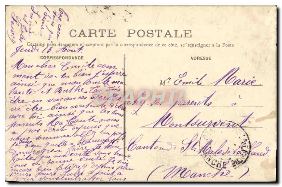 CPA Asnieres Vue Panoramique Cote Ouest — Rückseite
