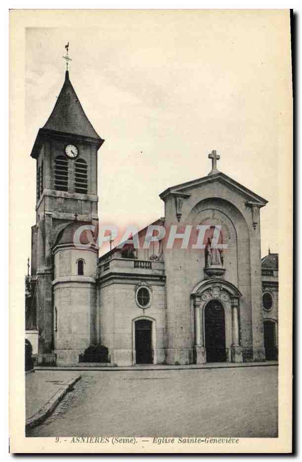 CPA Asnieres Eglise Sainte Genevieve