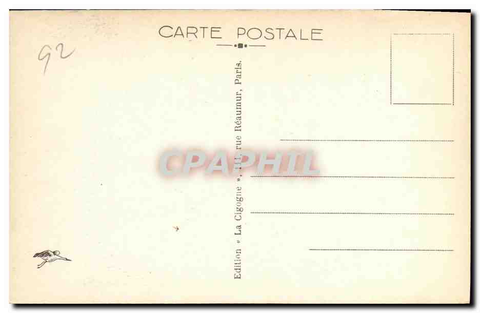 CPA Asnieres Eglise Sainte Genevieve — Rückseite