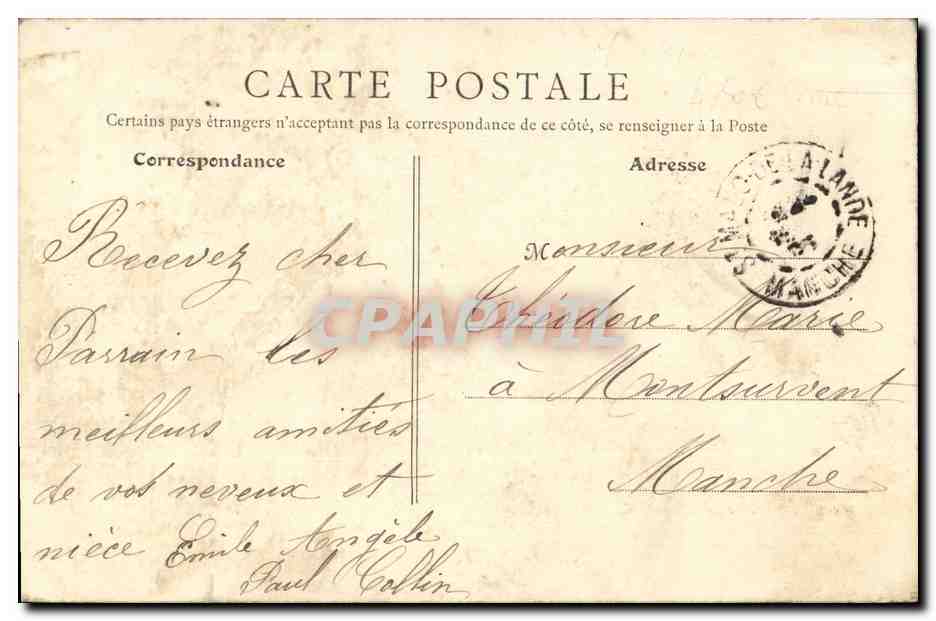 CPA Asnieres Hotel de Ville — Verso