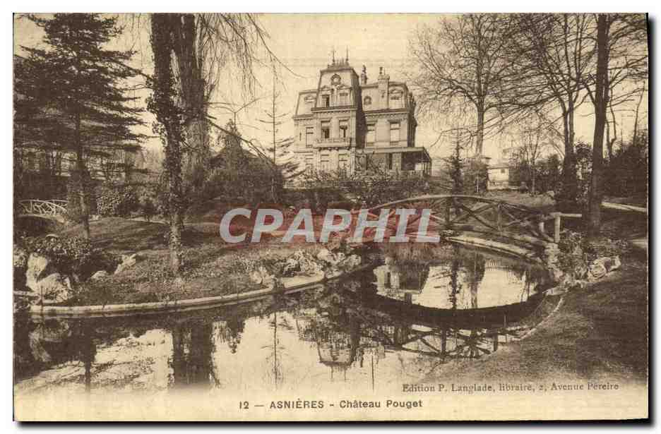 CPA Asnieres Chateau Pouget 