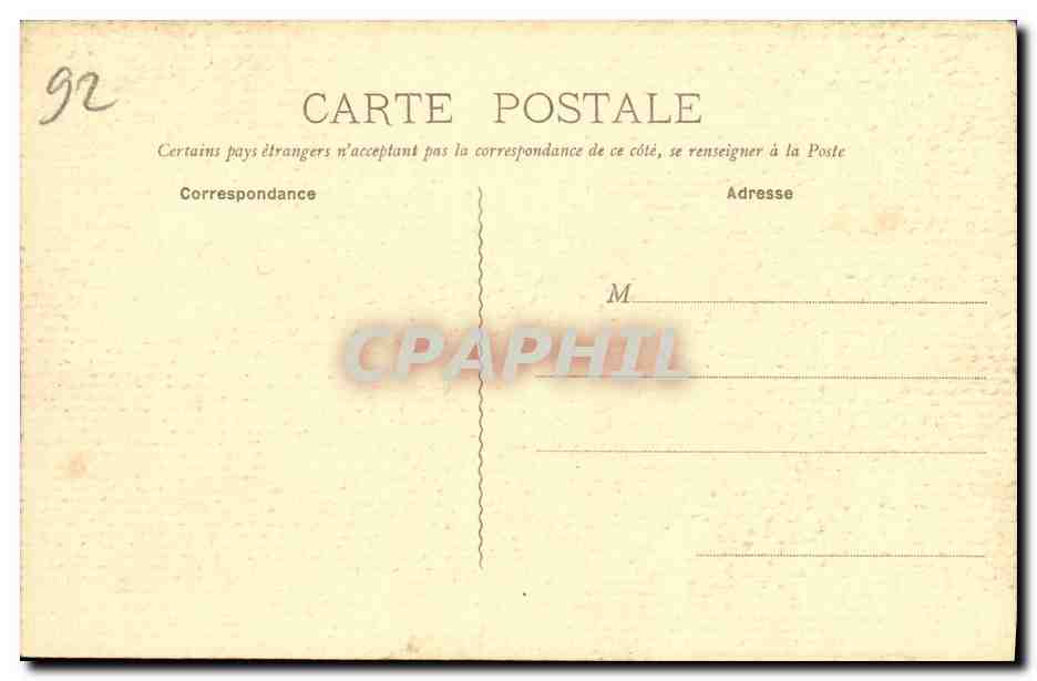 CPA Asnieres Chateau Pouget  — Rückseite