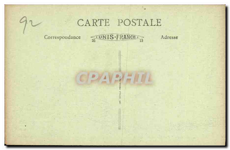 CPA Asnieres Cimetiere des Chiens — Rückseite