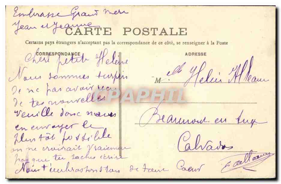 CPA Ligue de Securite Publique de la Ville d Asnieres Saut de la Palissade chein  — Rückseite