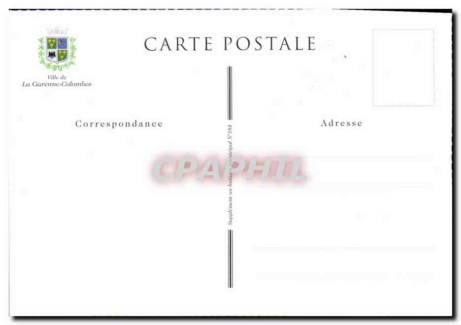 C¨PM Ville de La Garenne Colombes plan — Rückseite