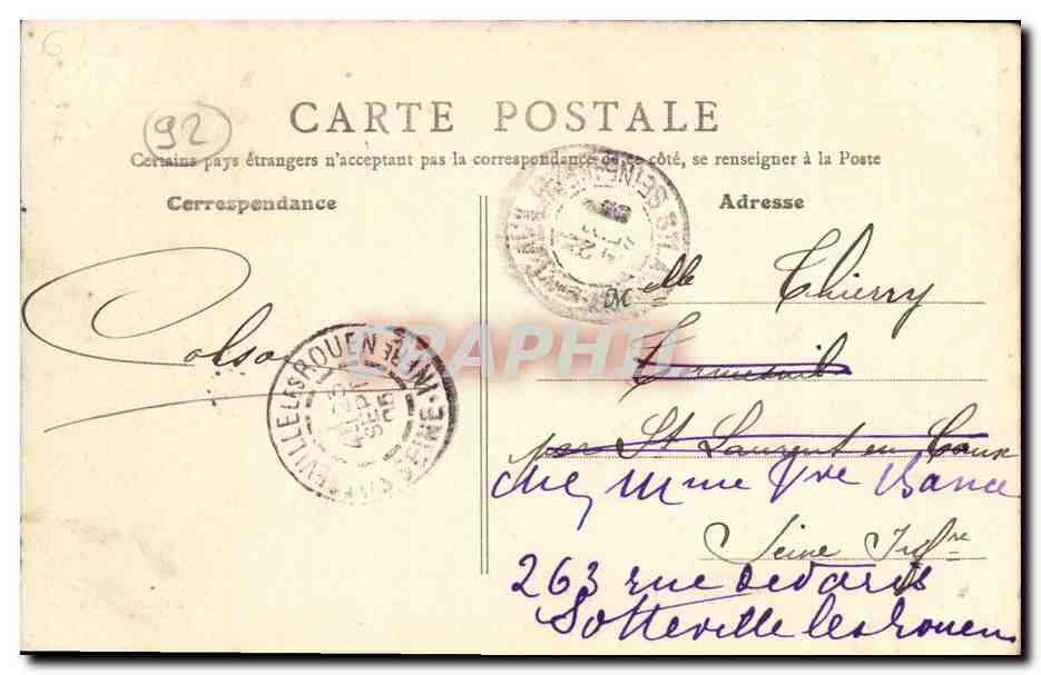CPA Levallois Perret La Gare de Clichy Levallois — Rückseite