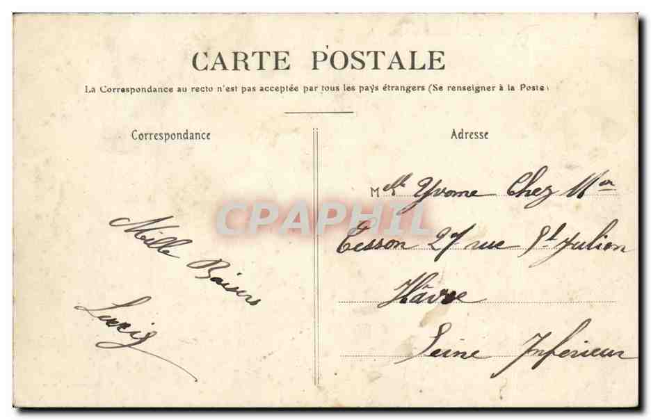CPA Levallois Perret L Hotel de Ville — Rückseite