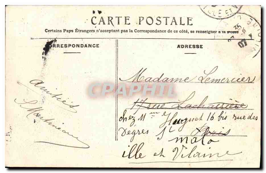 CPA Levallois Perret L Hotel de Ville Kiosque — Rückseite
