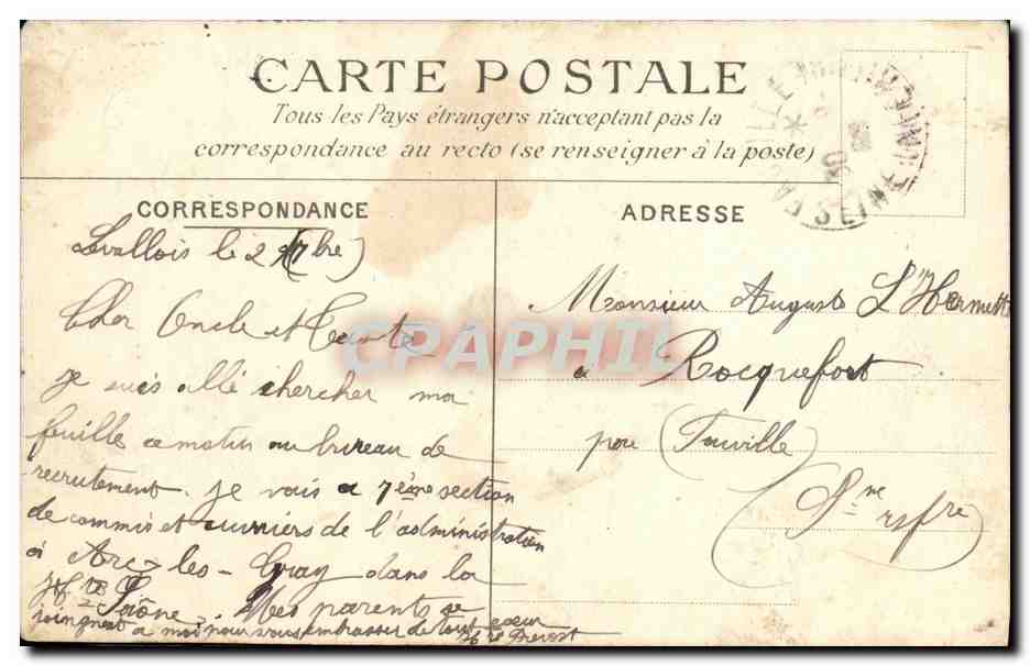 CPA Levallois Perret Carrefour de Villiers Le boulevard Bineau La Rue de villiers — Rückseite