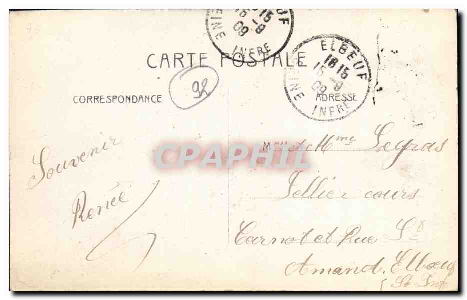 CPA Levallois Perret L Hotel de Ville pris de cote — Rückseite