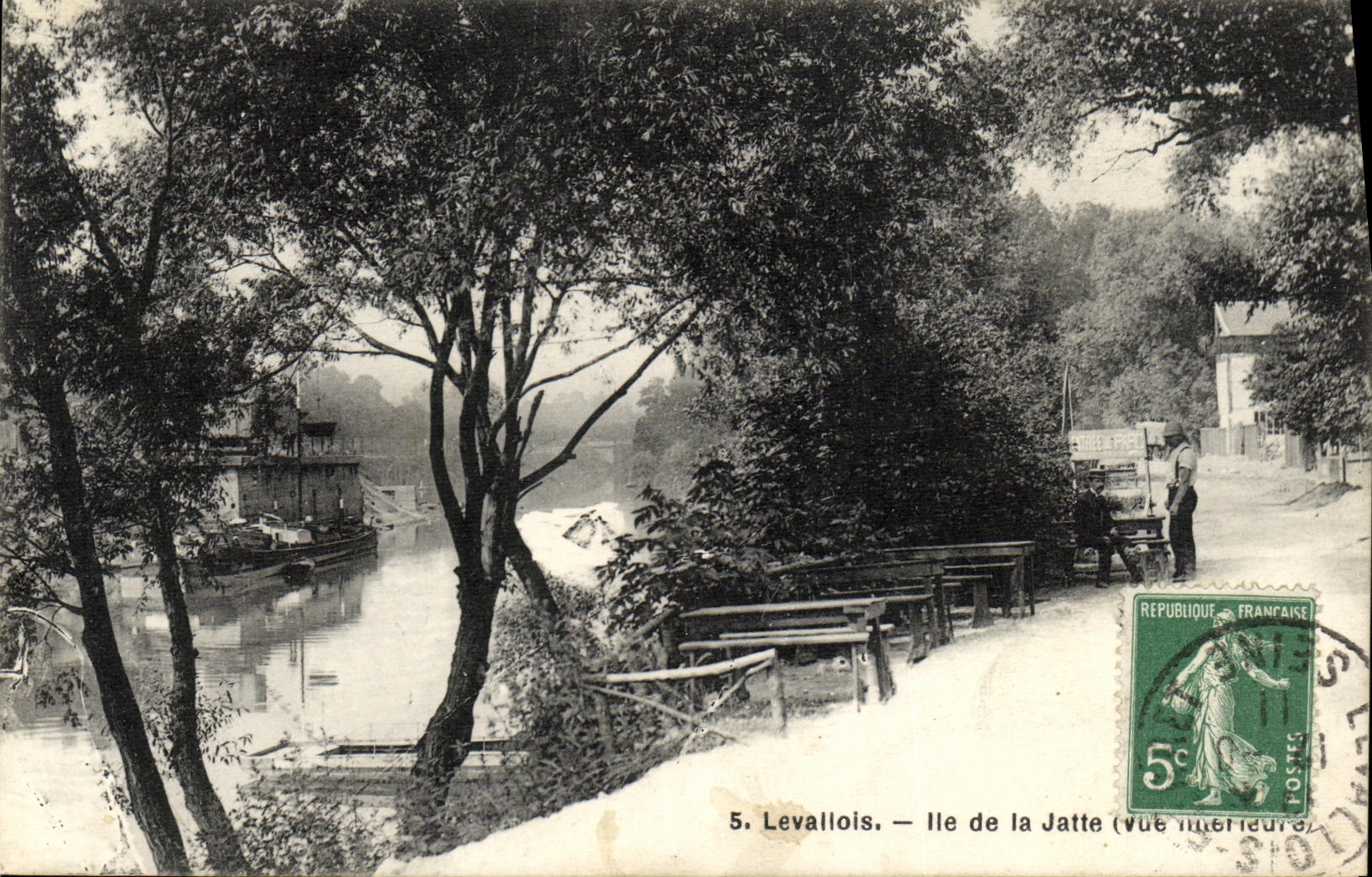 Levallois — Île de la Jatte (Vue intérieure) — Éditeur non identifié, n°5