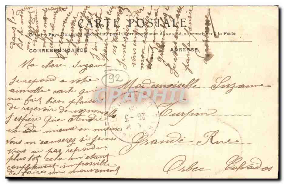 CPA Levallois Perret Rue de Cormeille Tabac — Rückseite