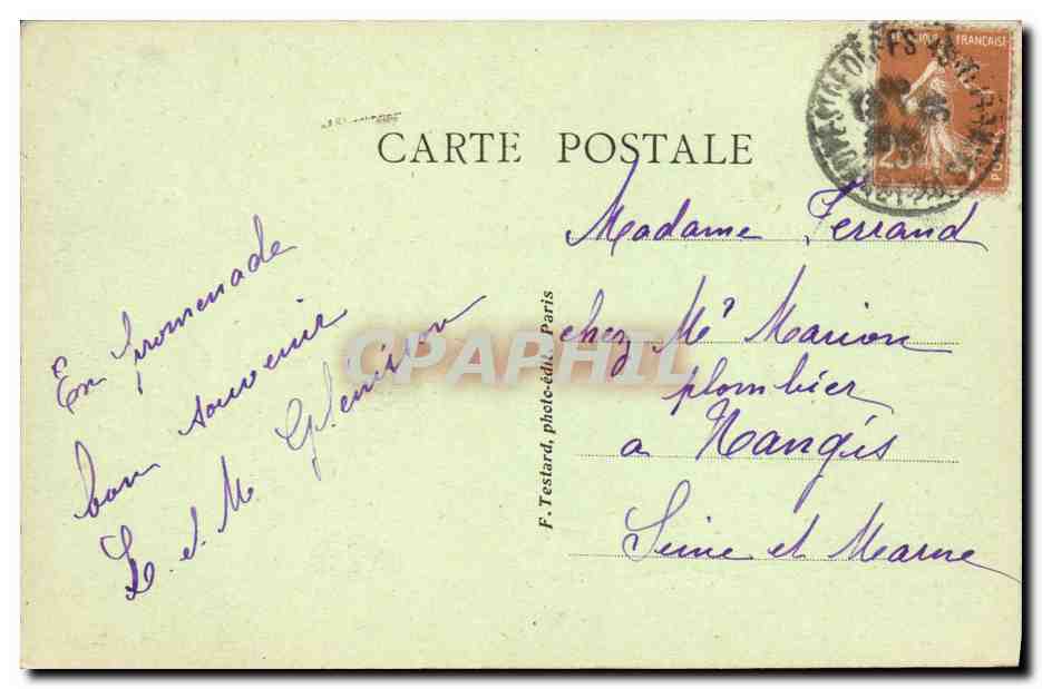 CPA Meudon  — Rückseite