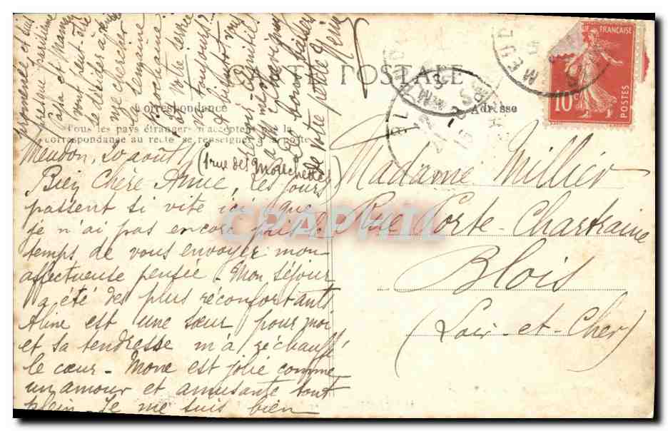 CPA Meudon Carrefour des Cloitres — Rückseite
