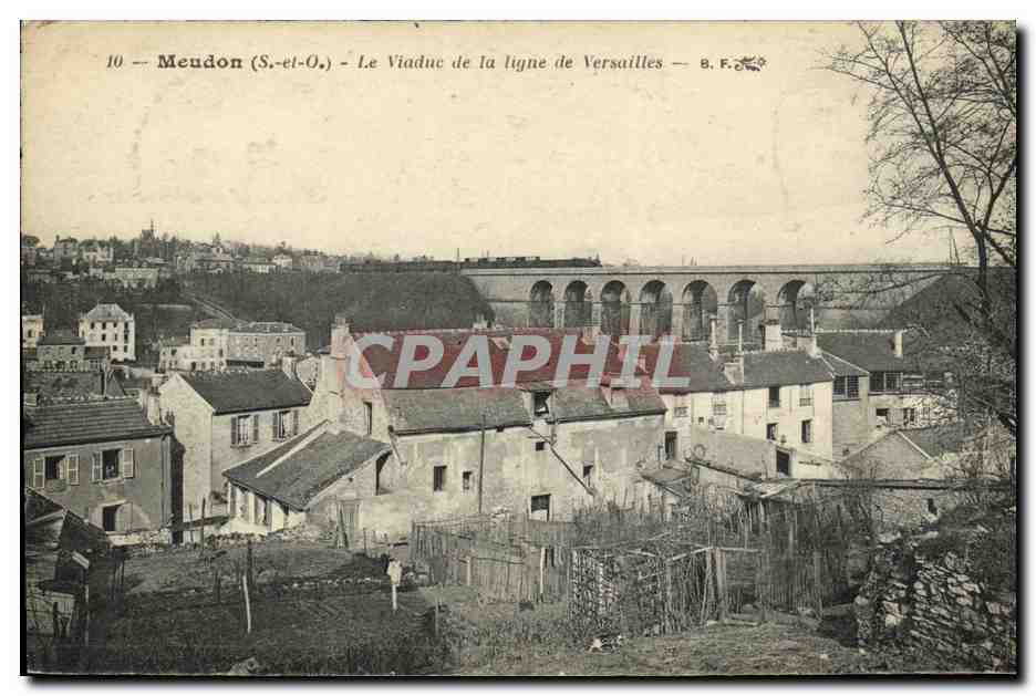 CPA Meudon Le Viaduc de la Ligne de Versailles
