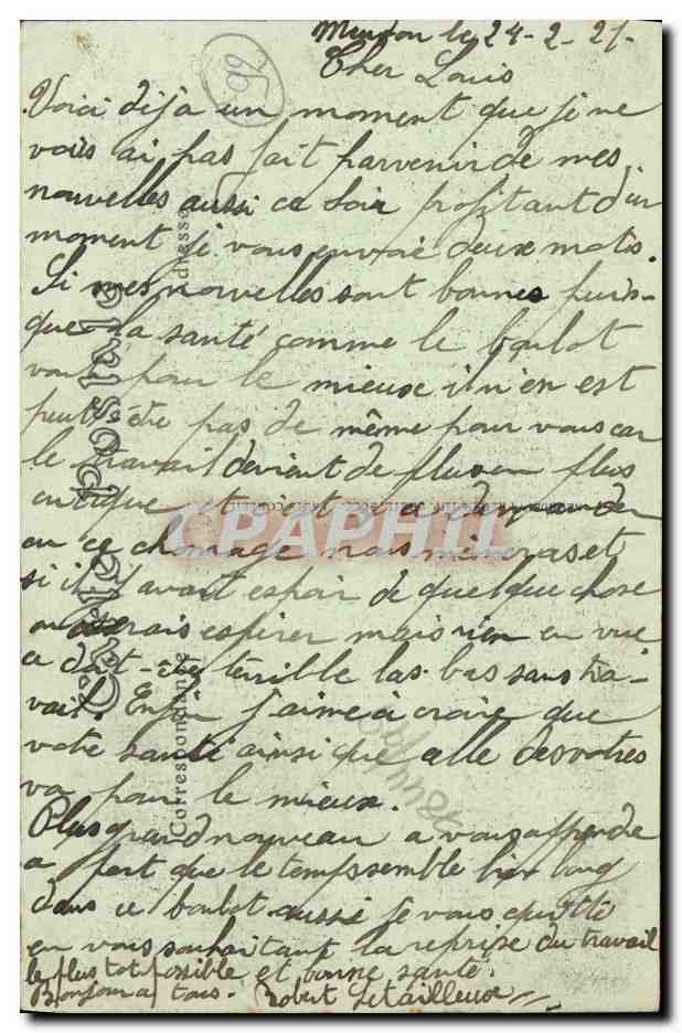 CPA Entrepot du Materiel aeronautique de l Etang de Trivaux Chalais Meudon  — Rückseite