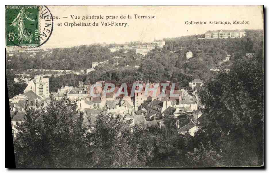 CPA Meudon Vue generale prise de la Terrasse et Orphelinat du Val Fleury